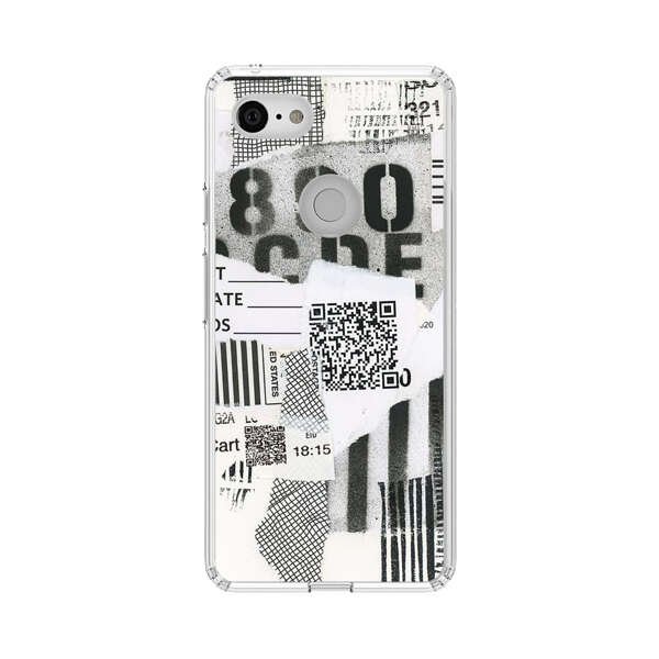 Abstract Collage Torn Paper Barcodes Google Pixel 3 Case