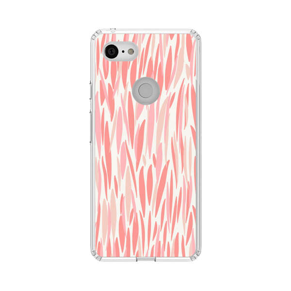 Abstract Coral Wavy Lines Pattern Google Pixel 3 Case