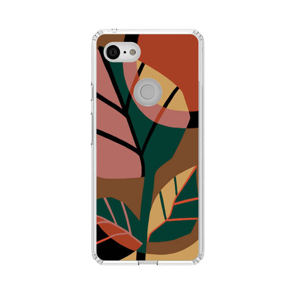 Abstract Geometric Leaves Design Google Pixel 3 Case