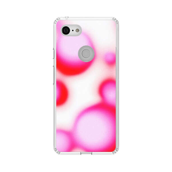 Abstract Pink and Red Blurry Circles Google Pixel 3 Case