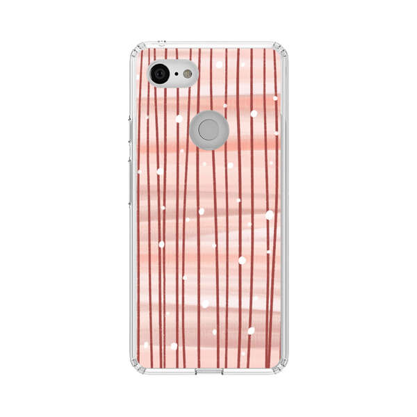 Abstract Vertical Lines Pink Pattern Google Pixel 3 Case