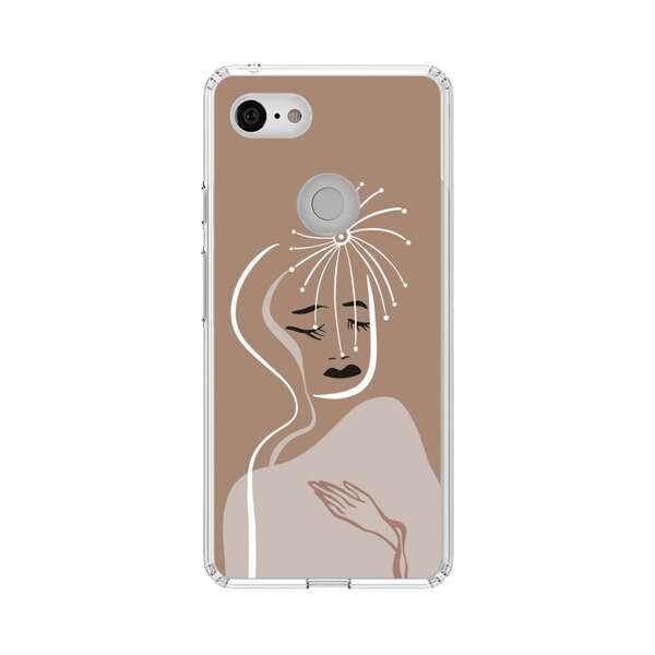Artistic Abstract Portrait with Serene Face Google Pixel 3 Case