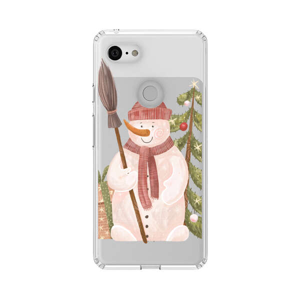 Charming Winter Snowman Illustration Google Pixel 3 Case