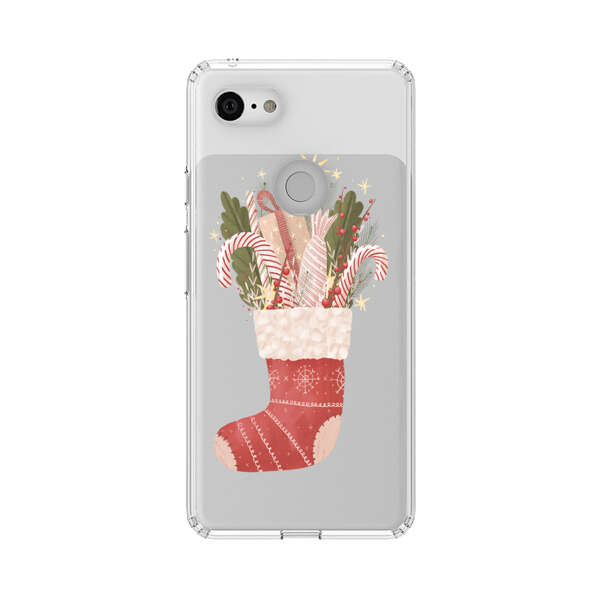 Christmas Stocking with Gifts and Candy Canes Google Pixel 3 Case