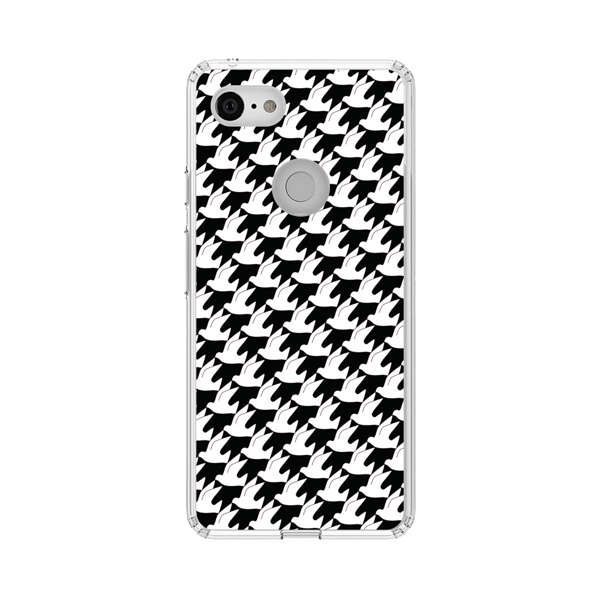 Classic Black and White Houndstooth Pattern Google Pixel 3 Case