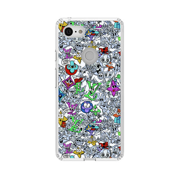 Colorful Cartoon Graffiti Pattern Google Pixel 3 Case