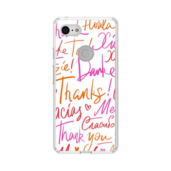 Colorful Thank You Multilingual Pattern Google Pixel 3 Case