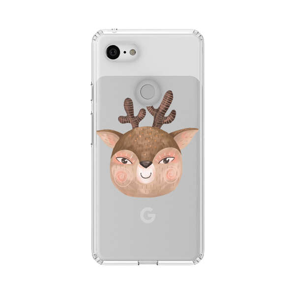 Cute Cartoon Deer Face Google Pixel 3 Case
