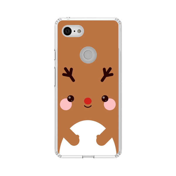 Cute Minimalist Reindeer Cartoon Google Pixel 3 Case