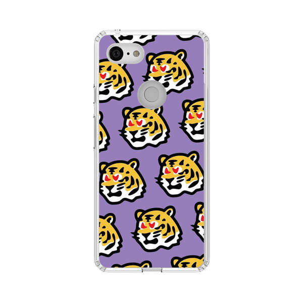 Cute Tiger with Heart Eyes Pattern Google Pixel 3 Case