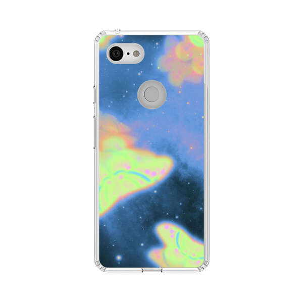Dreamy Glowing Cosmic Butterflies Google Pixel 3 Case