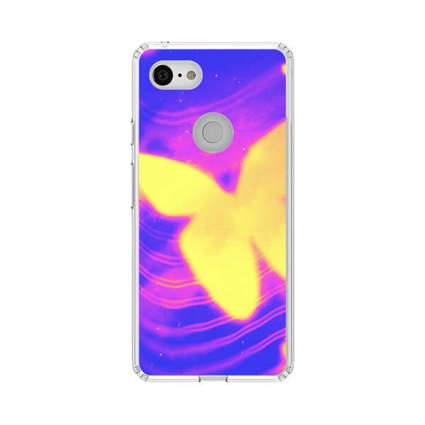 Glowing Purple and Yellow Butterflies Google Pixel 3 Case