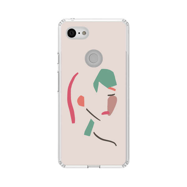 Minimalist Abstract Line Art Woman Face Google Pixel 3 Case