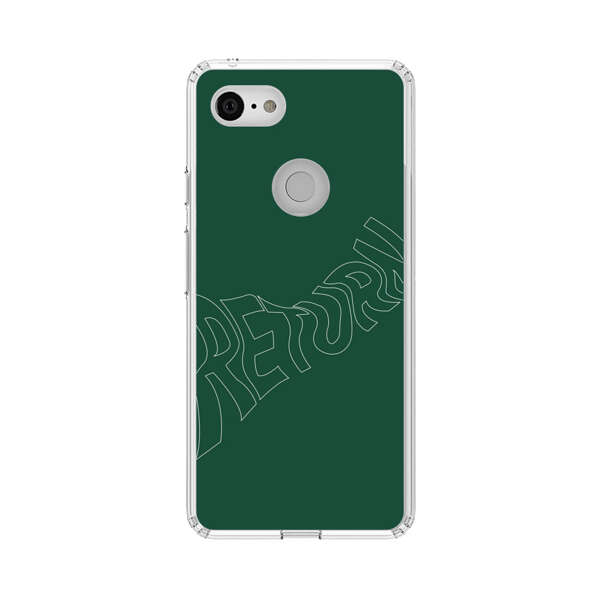 Minimalist Green Wavy Return Text Google Pixel 3 Case