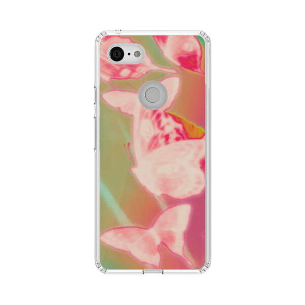 Pink Butterflies Dreamy Colorful Background Google Pixel 3 Case