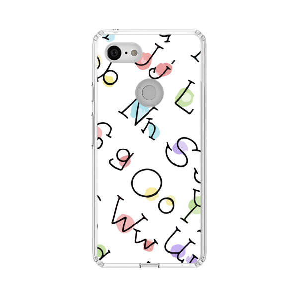 Playful Alphabet Pattern with Colorful Letters Google Pixel 3 Case