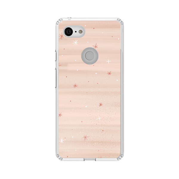 Soft Pink Background with Delicate Stars Google Pixel 3 Case