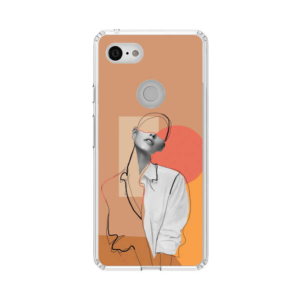 Stylish Abstract Portrait Art Google Pixel 3 Case