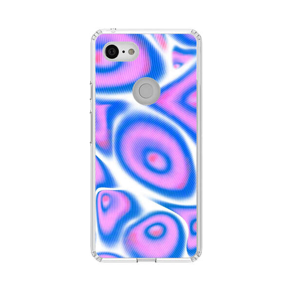 Vibrant Abstract Pink and Blue Swirl Pattern Google Pixel 3 Case