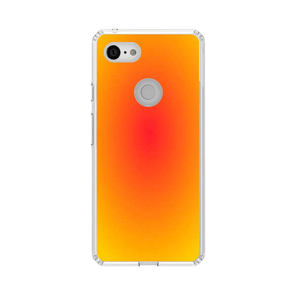 Vibrant Red Focal Point with Yellow Gradient Background Google Pixel 3 Case