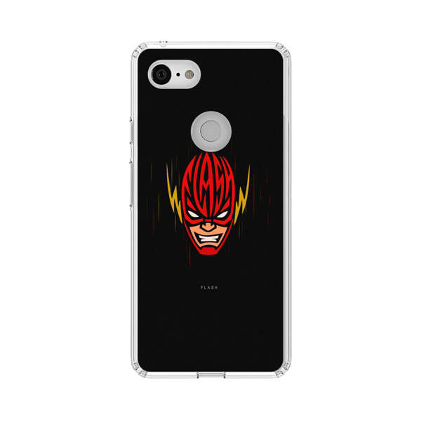 Vibrant Superhero Face with Lightning Bolts Google Pixel 3 Case