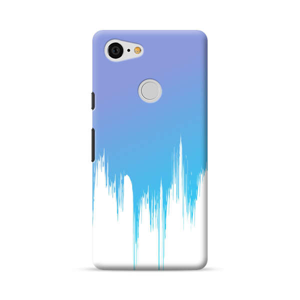 Abstract Blue and Purple Dripping Paint Google Pixel 3 Hard Case