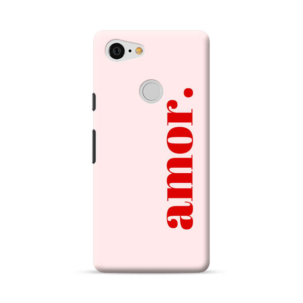 Amor Love Bold Red Text Google Pixel 3 Hard Case