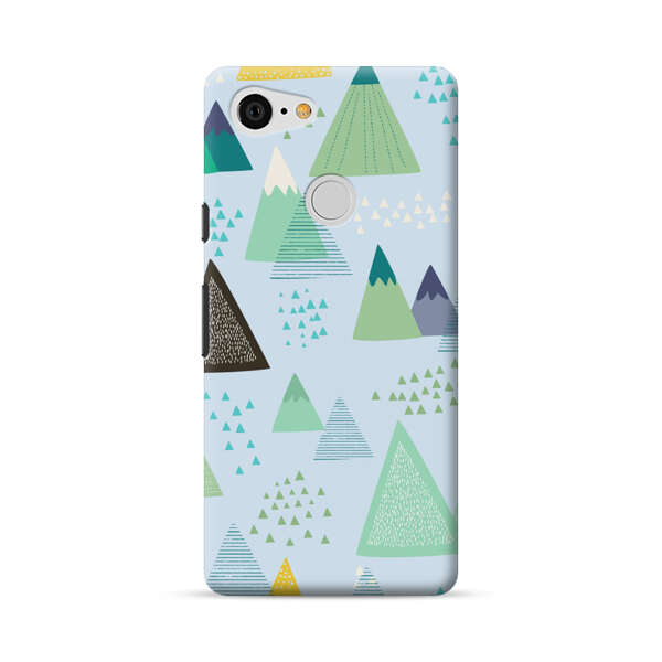 Colorful Abstract Mountain Pattern Google Pixel 3 Hard Case