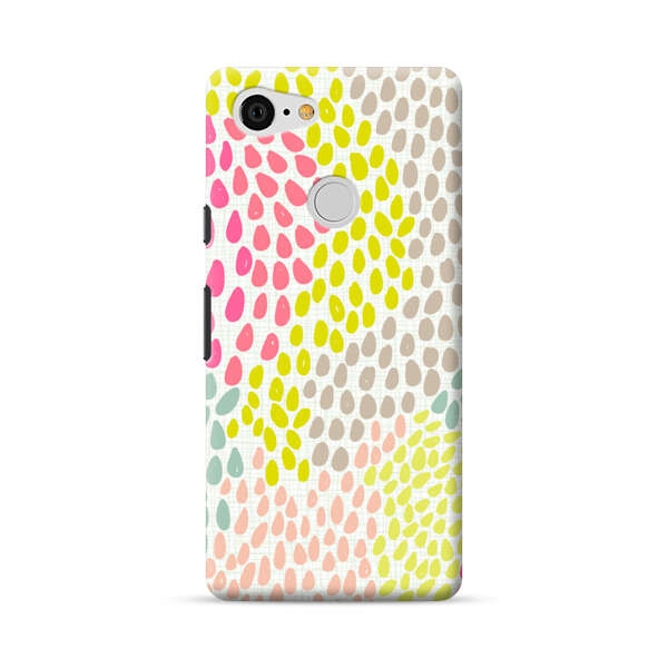 Colorful Abstract Teardrop Pattern Google Pixel 3 Hard Case