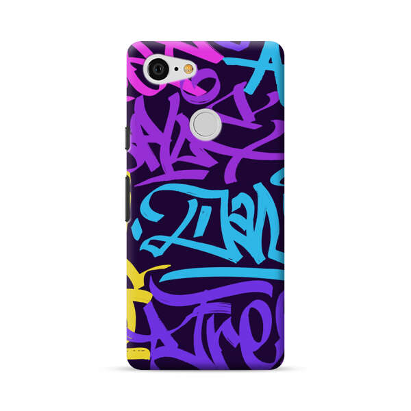 Colorful Graffiti Pattern Google Pixel 3 Hard Case