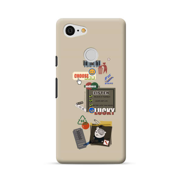Creative Collage of Motivational Elements Google Pixel 3 Hard Case