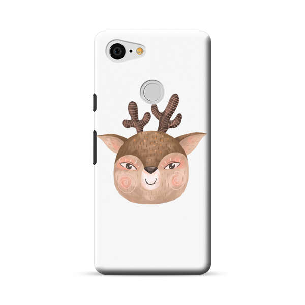 Cute Cartoon Deer Face Google Pixel 3 Hard Case