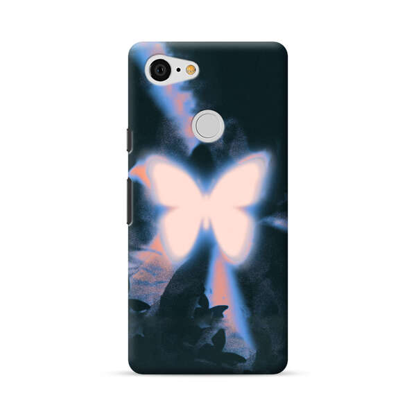 Glowing White Butterfly Google Pixel 3 Hard Case
