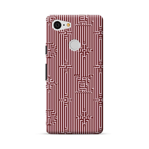 Intricate Geometric Striped Pattern Google Pixel 3 Hard Case