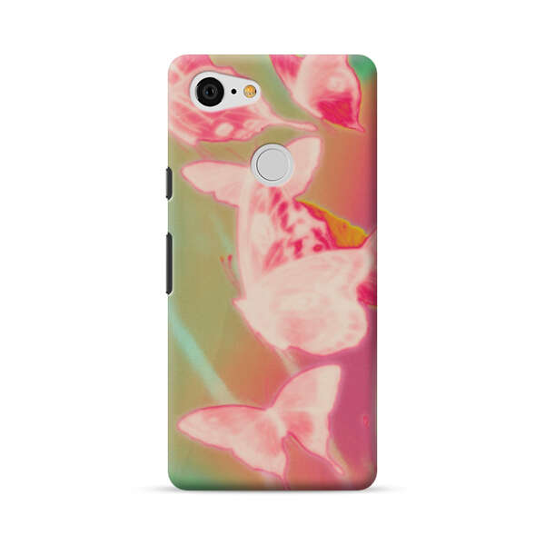 Pink Butterflies Dreamy Colorful Background Google Pixel 3 Hard Case