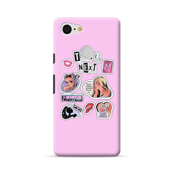 Pop Art Fashion Stickers Google Pixel 3 Hard Case
