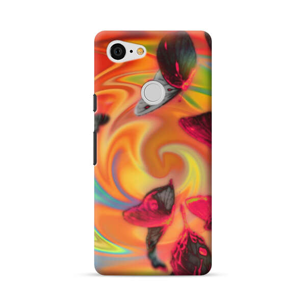 Psychedelic Butterflies Swirl Google Pixel 3 Hard Case