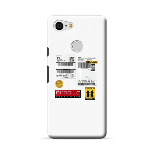 Shipping Labels and Fragile Handling Stickers Google Pixel 3 Hard Case