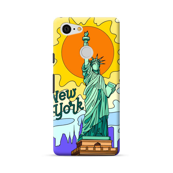 Statue of Liberty New York Artistic Sun Google Pixel 3 Hard Case