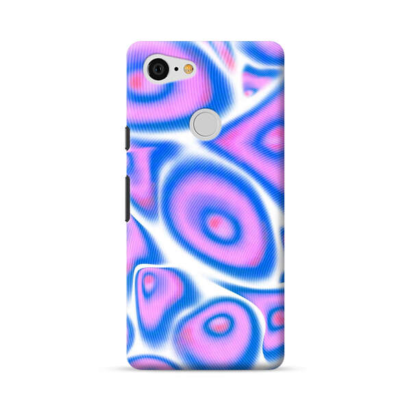 Vibrant Abstract Pink and Blue Swirl Pattern Google Pixel 3 Hard Case