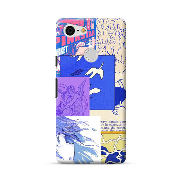 Vibrant Retro Pop Art Collage Google Pixel 3 Hard Case