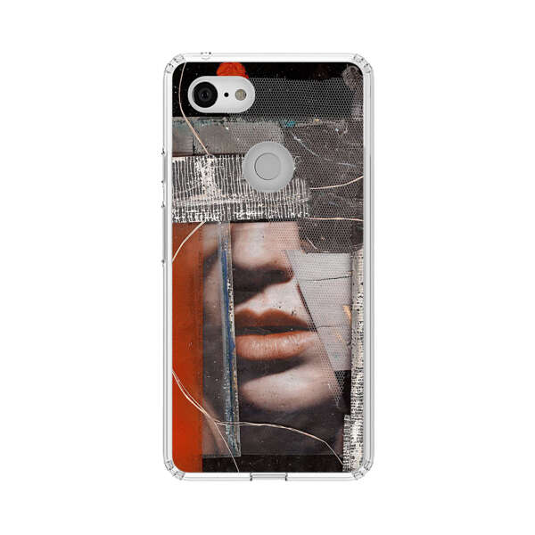 Abstract Collage Close Up Face Google Pixel 3 XL Case