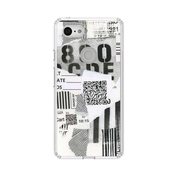 Abstract Collage Torn Paper Barcodes Google Pixel 3 XL Case