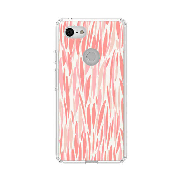 Abstract Coral Wavy Lines Pattern Google Pixel 3 XL Case