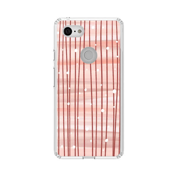 Abstract Vertical Lines Pink Pattern Google Pixel 3 XL Case