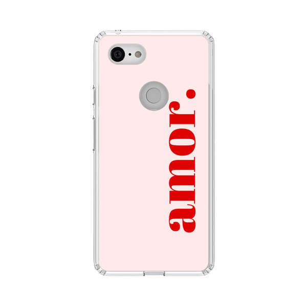 Amor Love Bold Red Text Google Pixel 3 XL Case