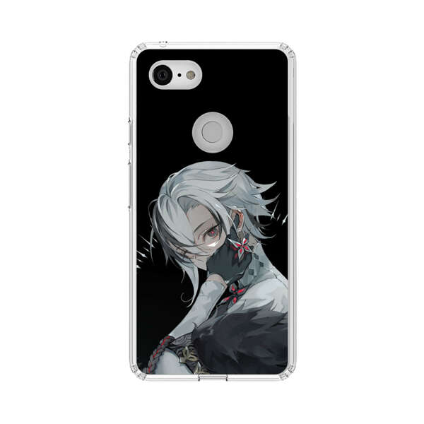 Anime Character with Silver Hair and Dark Feathers Google Pixel 3 XL Case