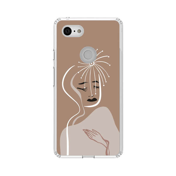 Artistic Abstract Portrait with Serene Face Google Pixel 3 XL Case