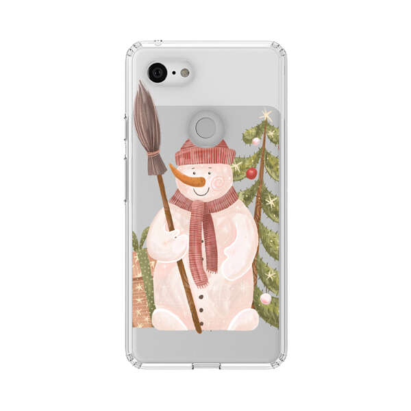 Charming Winter Snowman Illustration Google Pixel 3 XL Case
