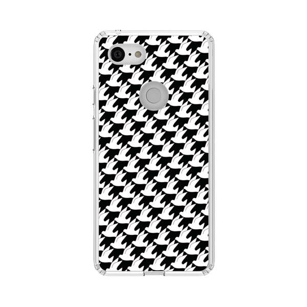Classic Black and White Houndstooth Pattern Google Pixel 3 XL Case